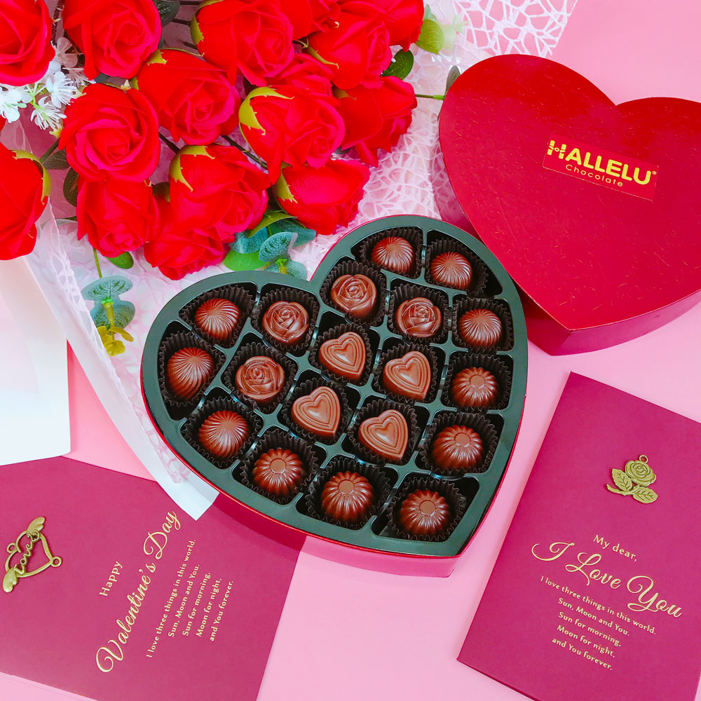 Hộp socola tình yêu quà tặng cho lễ tình nhân Valentine ngọt ngào 4243   Bánh sinh nhật kỷ niệm